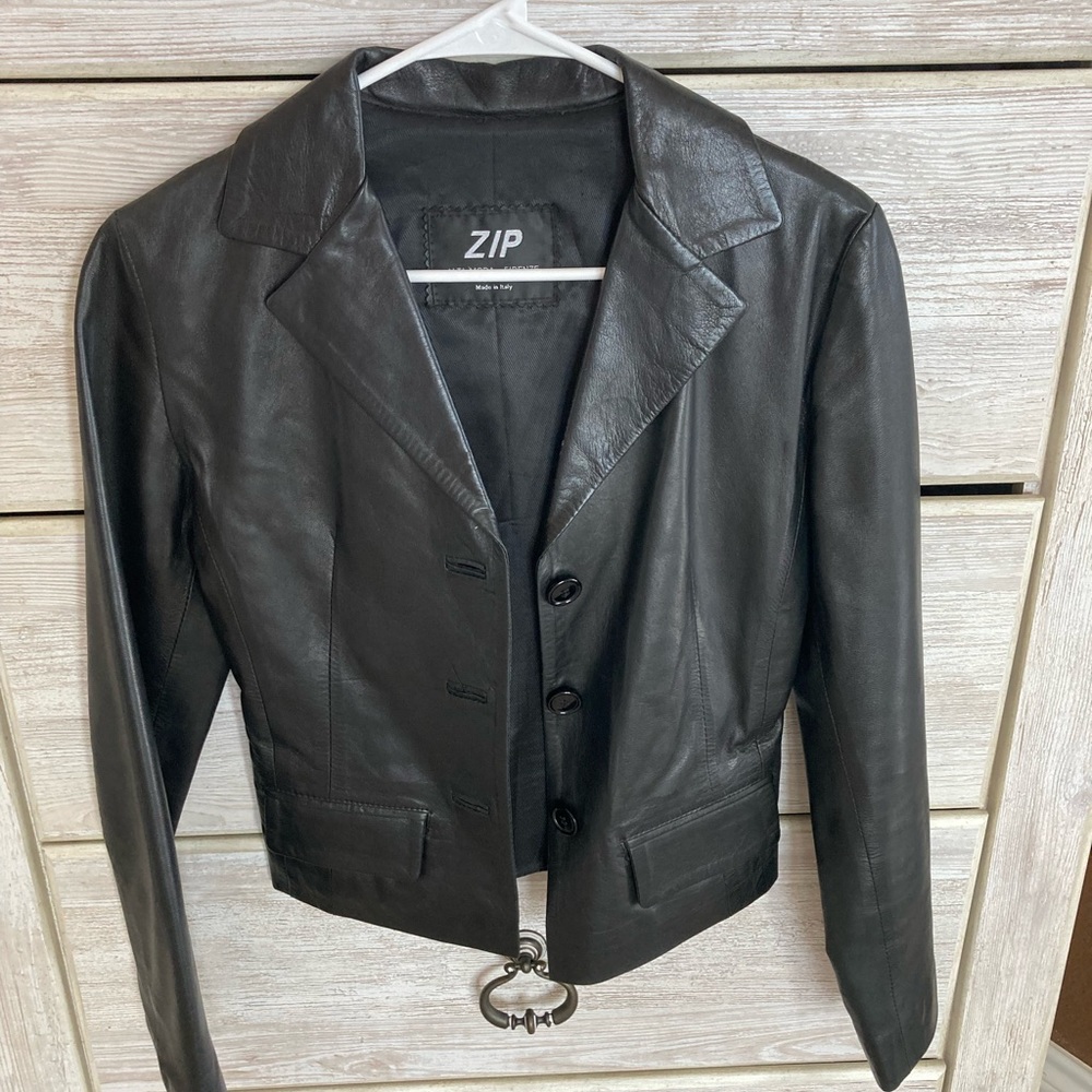 Beautiful Vera Pelle Black Leather Jacket